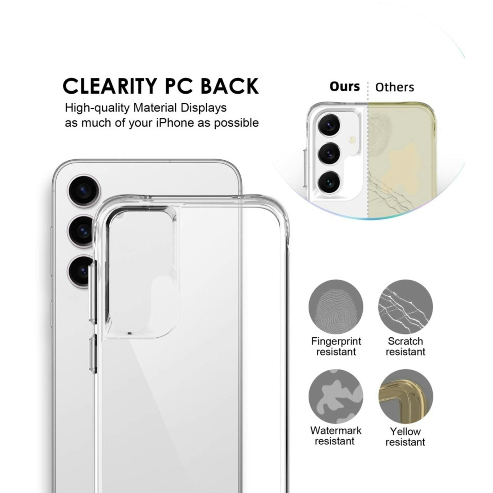 CaseBody Samsung S24 Dual Layer Anti-Shock Hoesje Transparant