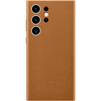 Samsung Galaxy S23 Ultra Leren Hoesje Camel - Voorkant