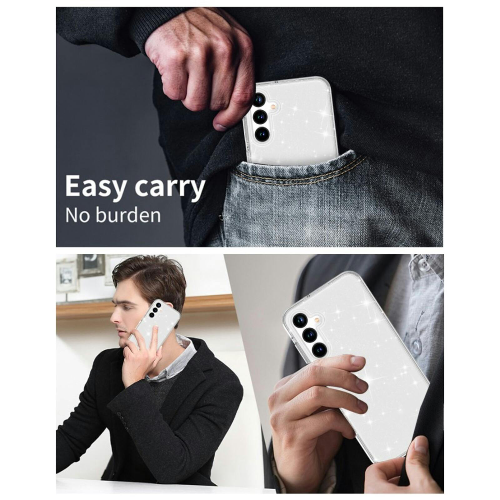 Mocaa Samsung Galaxy A36/A56 Glitz Beschermhoesje Transparant