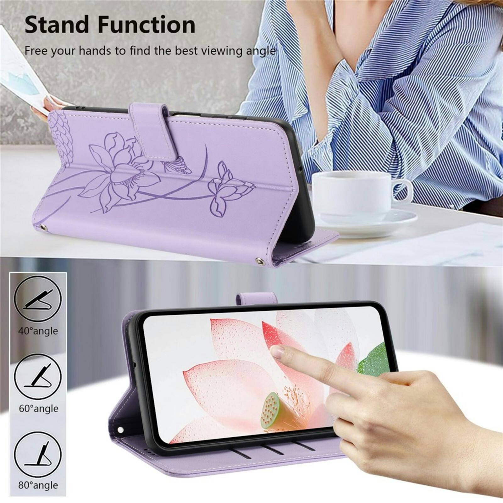 Comfycase Google Pixel 10a Lotus Bookcase Paars