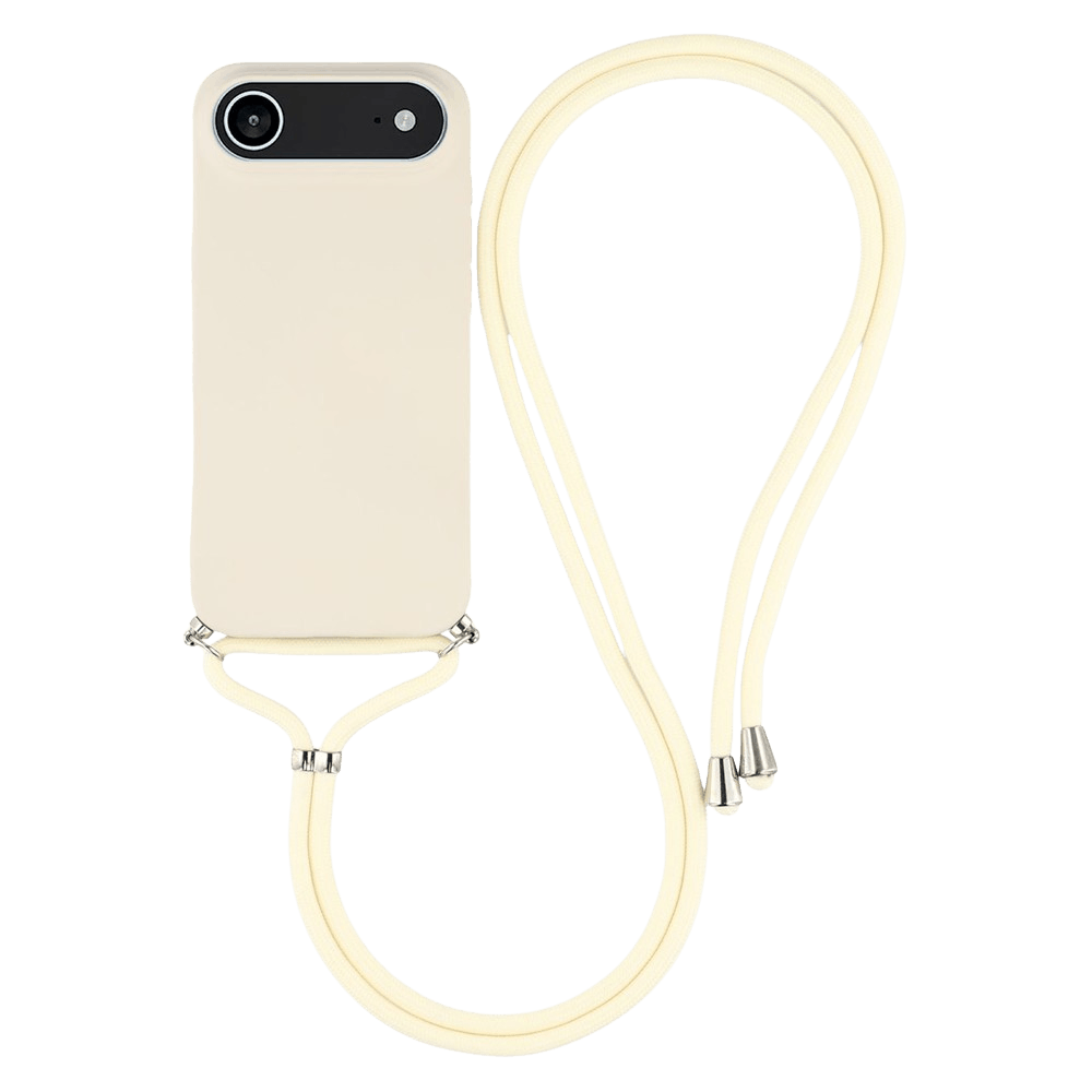 Mocaa Apple iPhone 17 Air Hoesje met Koord Wit