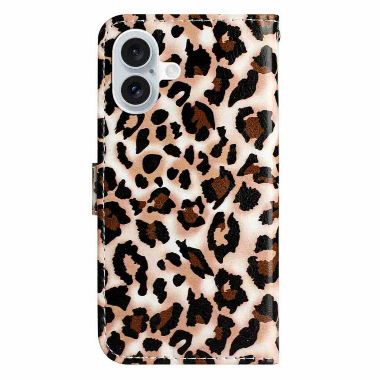 Comfycase Apple iPhone 17 Bookcase Luipaardprint Meerkleurig