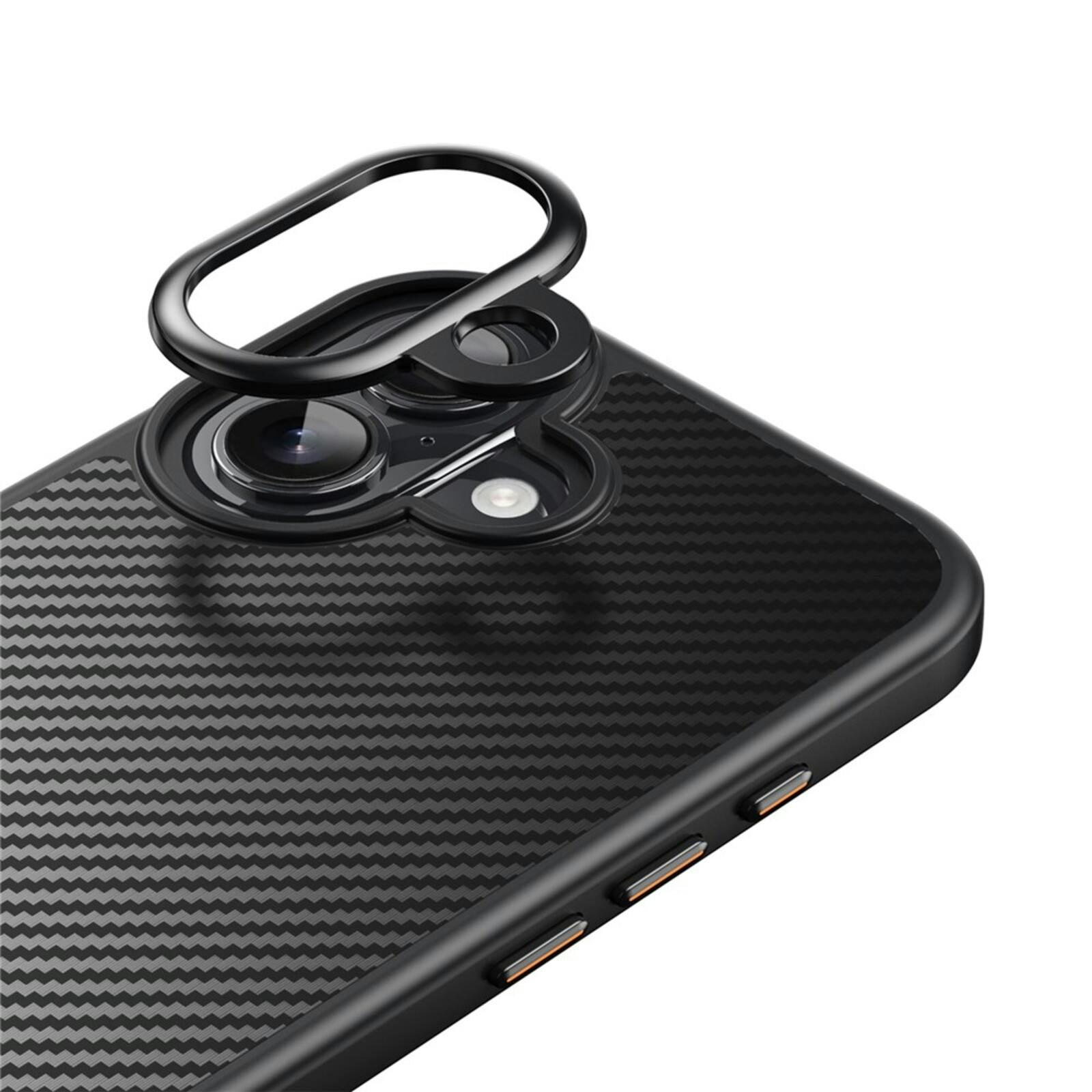 Mocaa Apple iPhone 17 Slim Carbon Pantser MagSafe Case Zwart