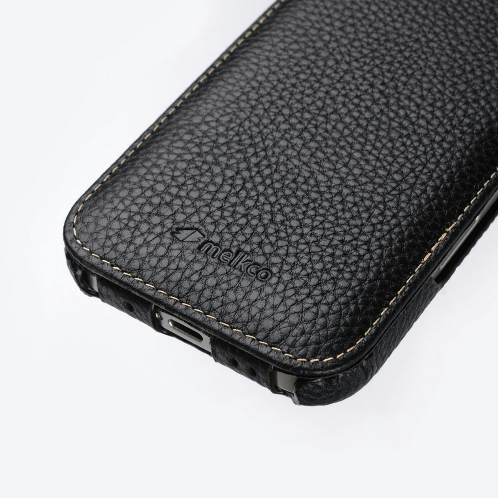 Melkco Apple iPhone 16 Pro Leather Flip Case Zwart