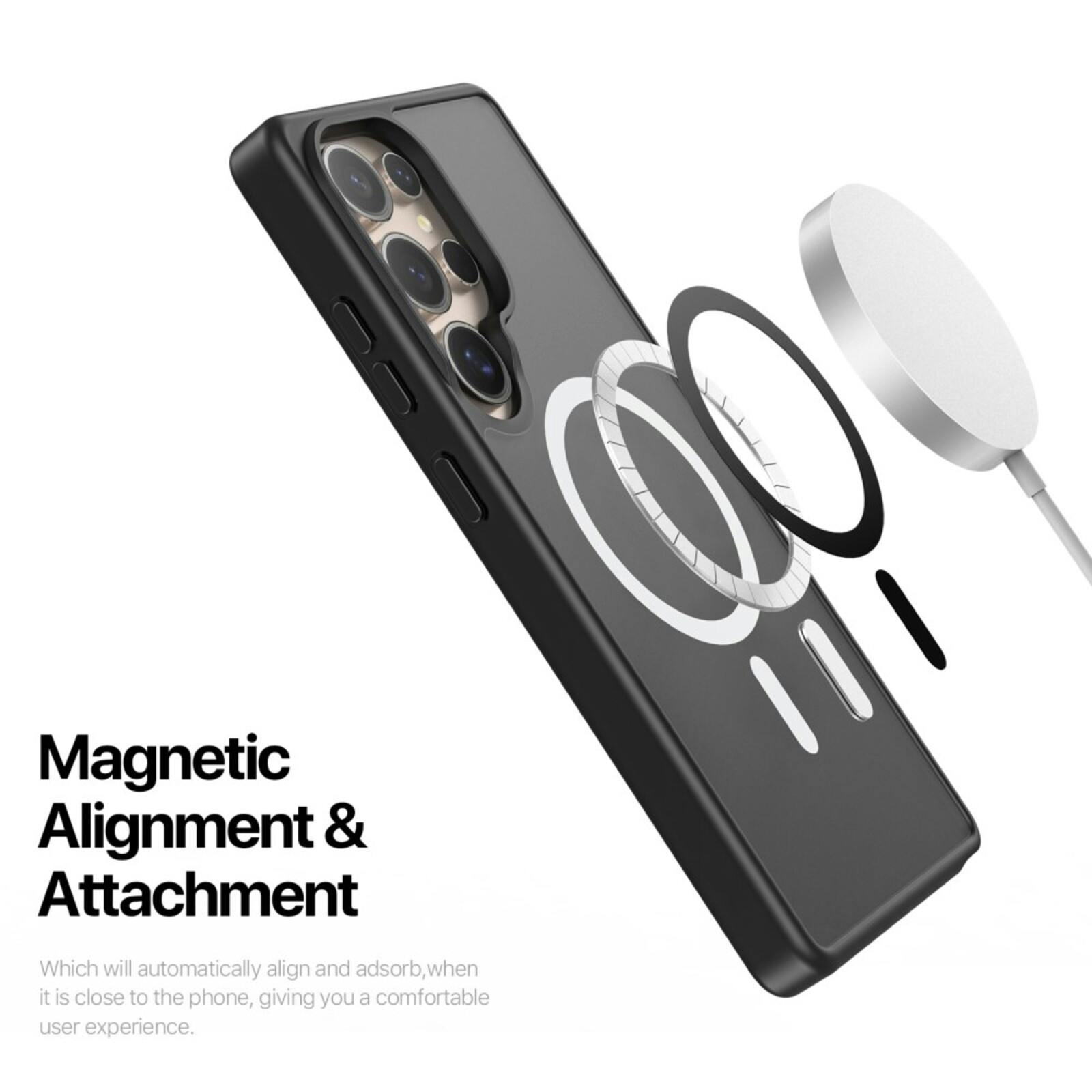 DUX DUCIS Samsung Galaxy S25 Ultra Mat MagSafe Hoesje Zwart