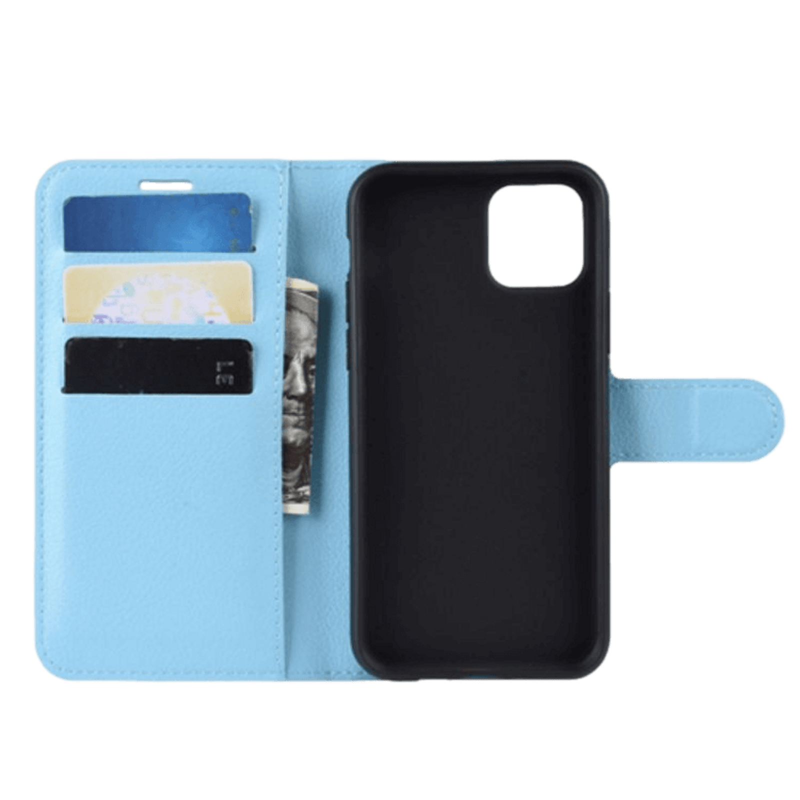 Mocaa iPhone 11 Pro Portemonnee Hoesje Pasjes Blauw