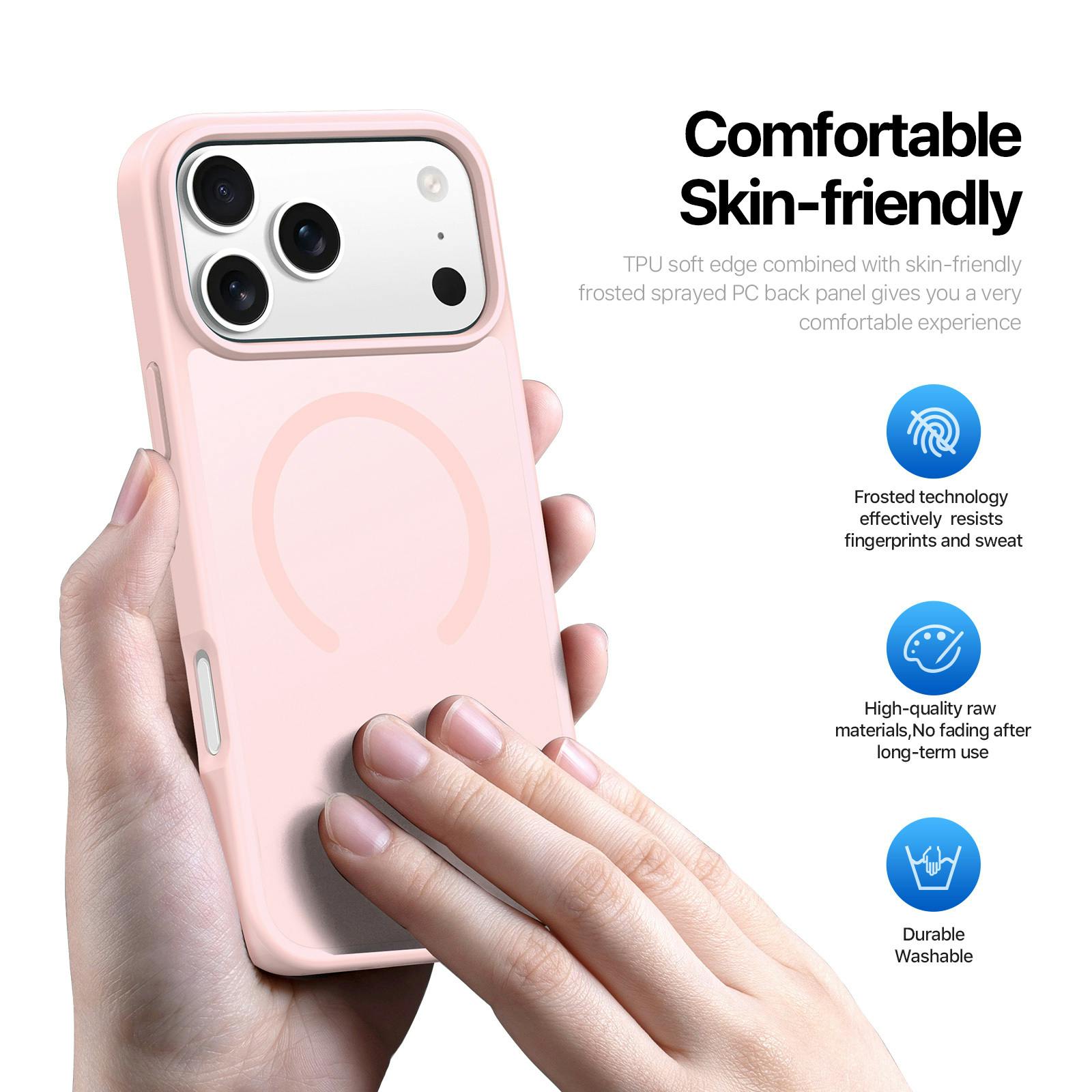 DUX DUCIS iPhone 17 Pro / 18 Pro Mat MagSafe Hoesje Roze