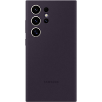 Samsung Galaxy S24 Ultra Siliconen Hoesje Dark Violet - Achterkant