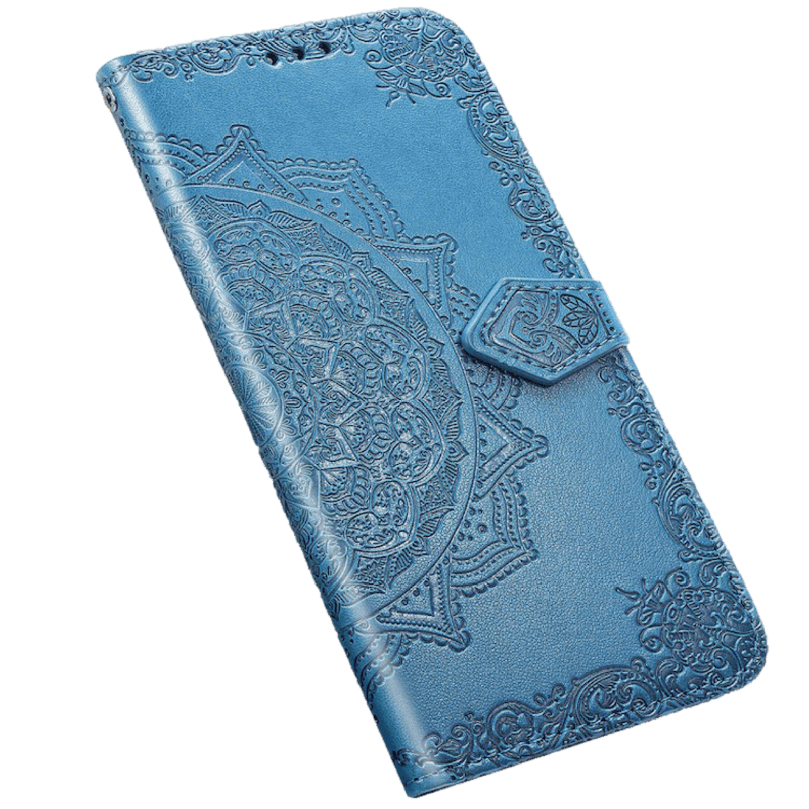 Comfycase Samsung Galaxy S20 Mandala Booklet Telefoonhoesje Blauw