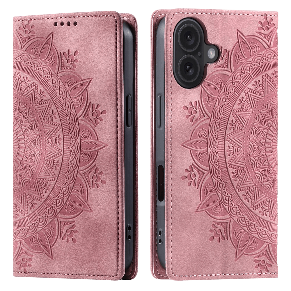 Comfycase Apple iPhone 17 Soft Mandala Bookcase Roze
