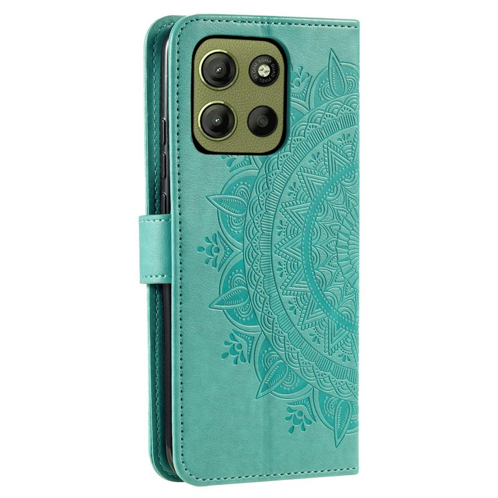 Comfycase Motorola Moto G17 Power Mandala Wallet Groen