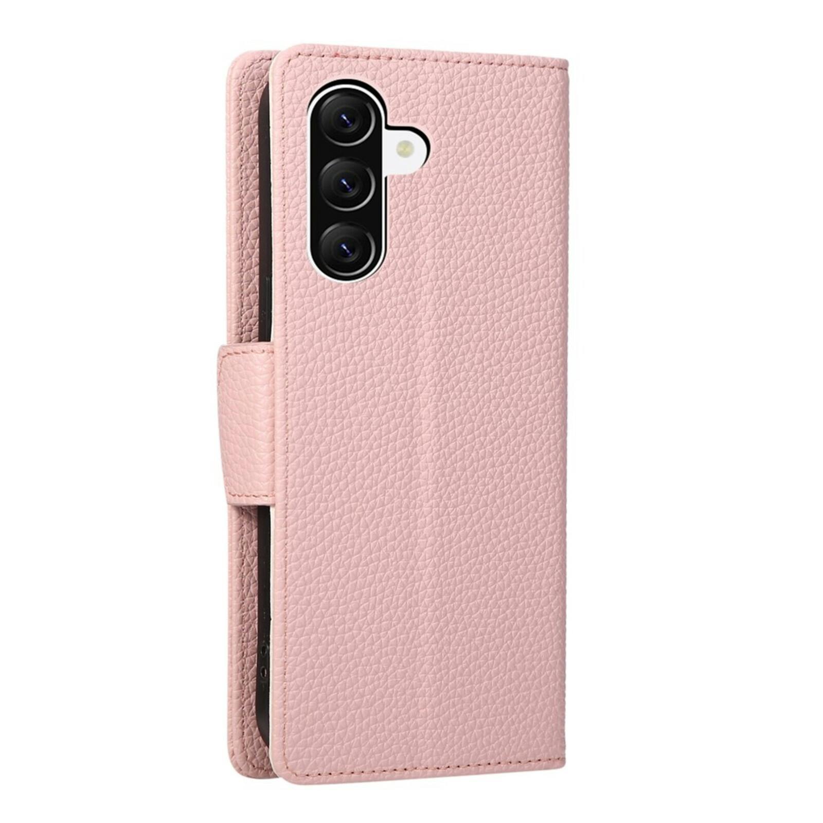 TwoTone Samsung Galaxy A57 Zipper Boek Hoesje Roze