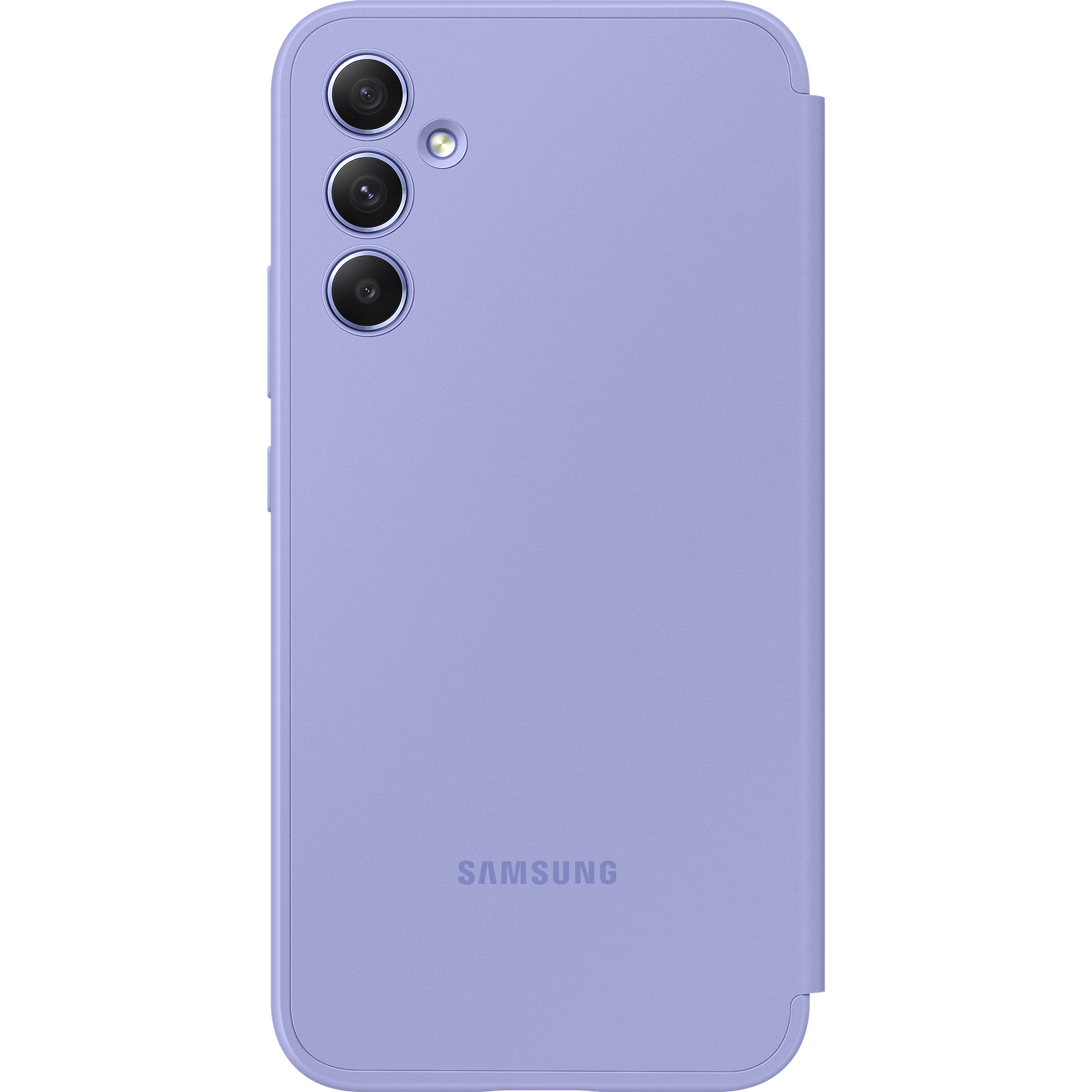Samsung Galaxy A34 Smart View Portemonnee Hoesje Paars - Zijkant