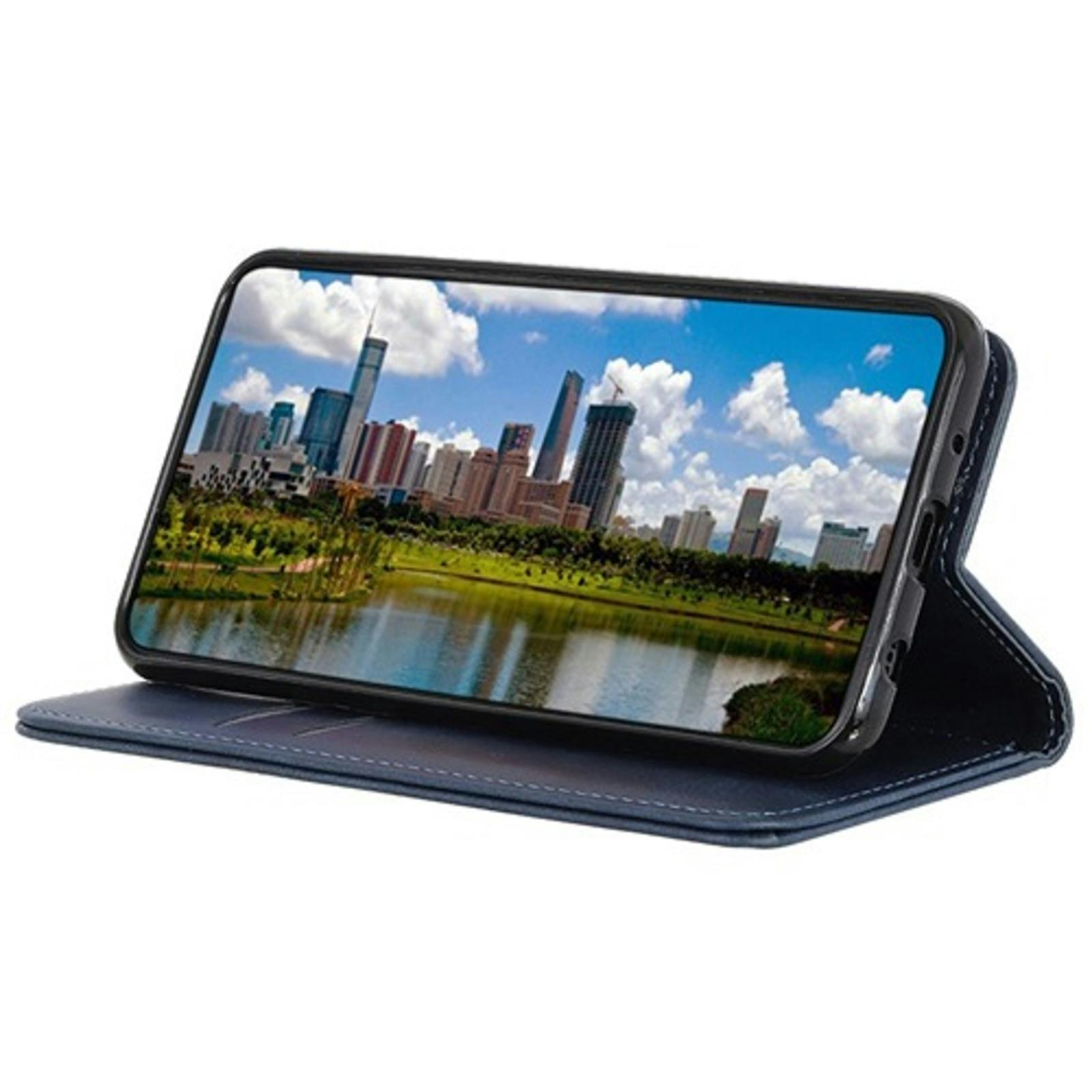 CaseBody Samsung S24 Plus / S25 Plus Real Leather Wallet Hoesje Blauw