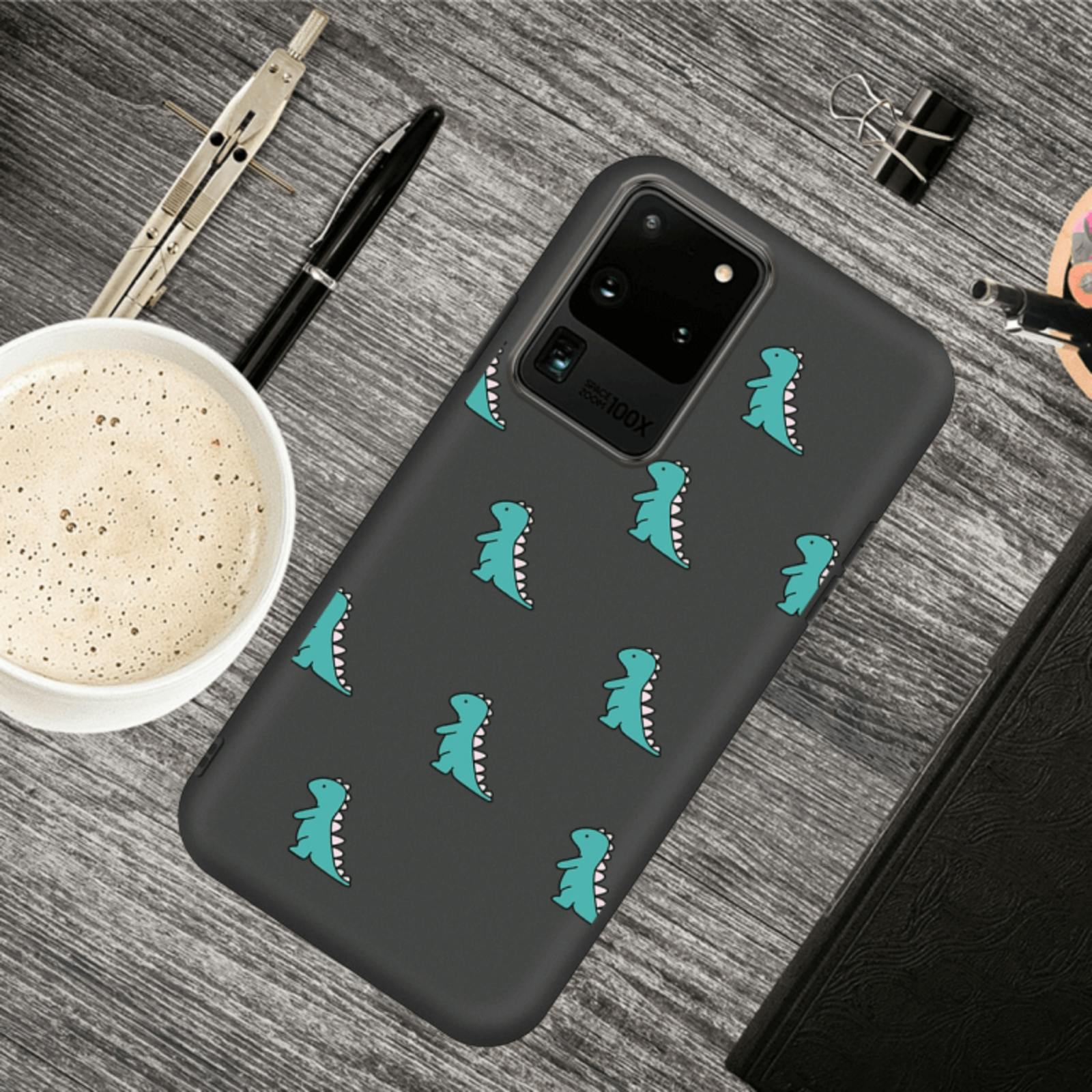 Mocaa Samsung Galaxy S20 Ultra Dino Case Zwart