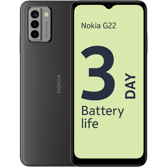 Nokia G22 Meteor Grey - Voorkant & achterkant
