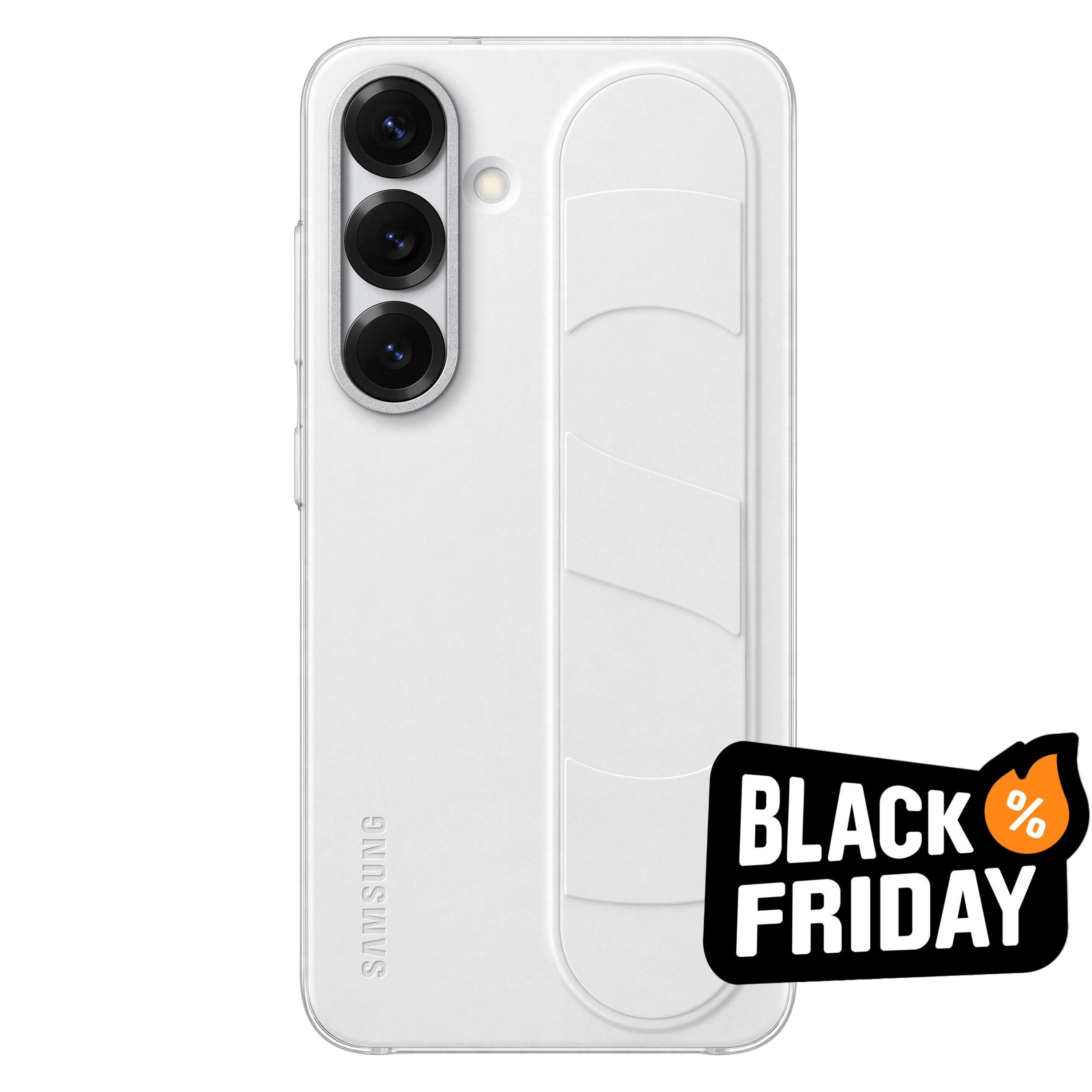 Samsung Galaxy S25 Standing Grip Hoesje Wit