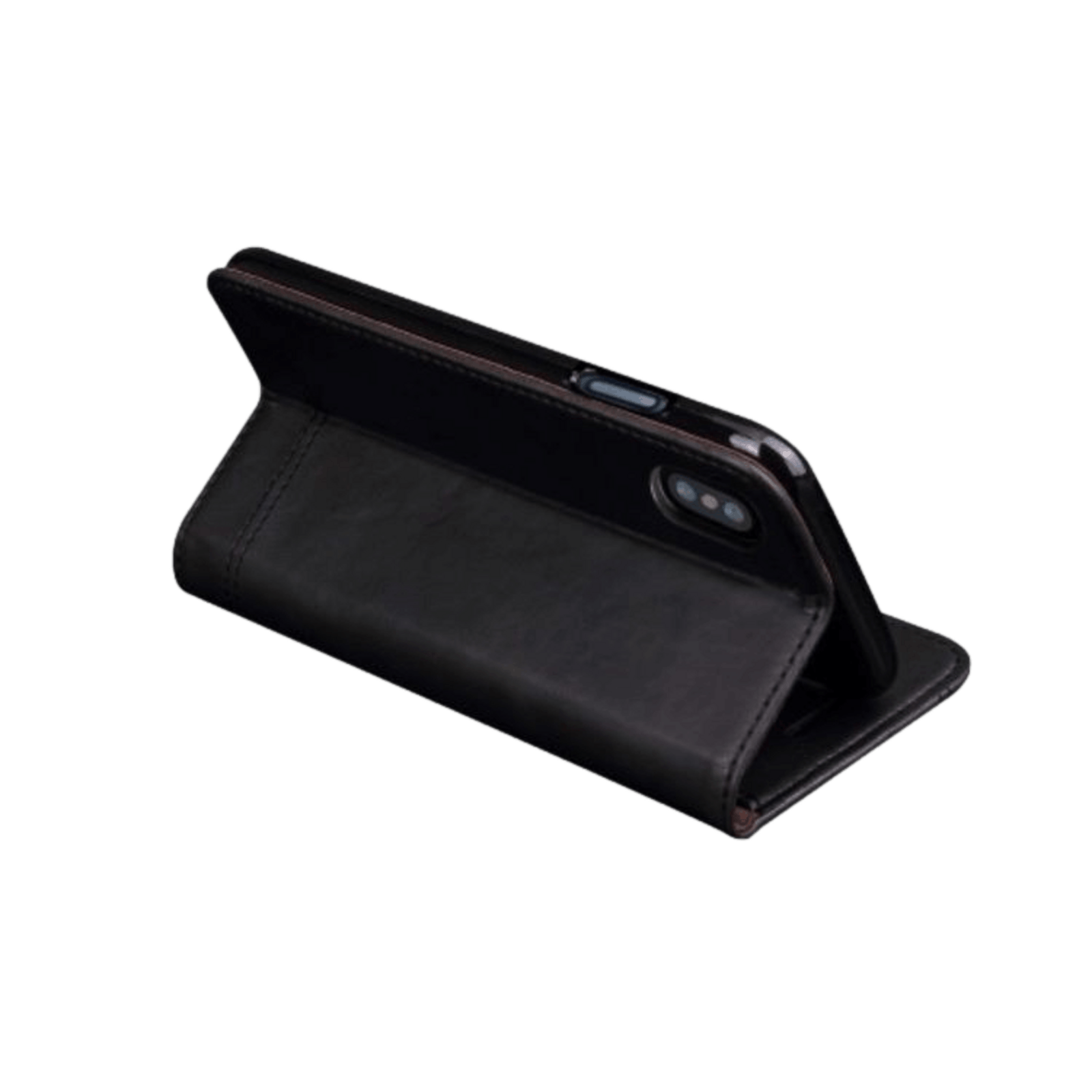 Comfycase iPhone Xs / X Retro Bookcase Zwart