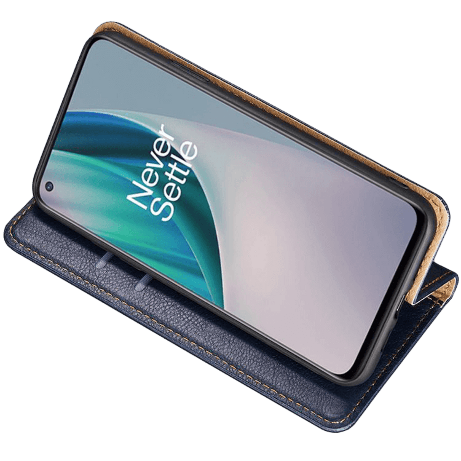 Mocaa OnePlus Nord N10 Magnetisch Slim Fit Bookcase Hoesje Blauw