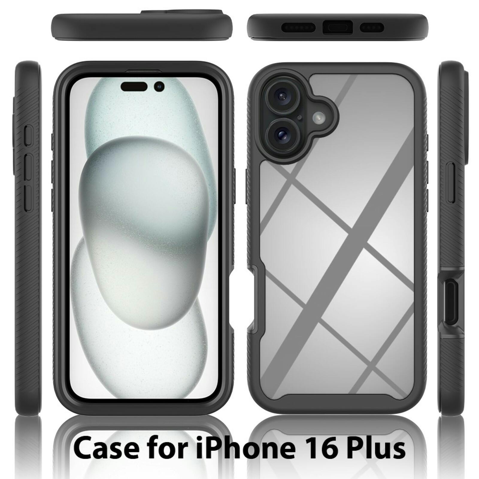 Comfycase iPhone 16 Plus Full Protection Cover Zwart