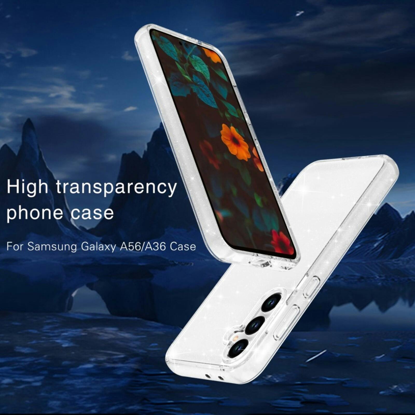 Mocaa Samsung Galaxy A36/A56 Glitz Beschermhoesje Transparant