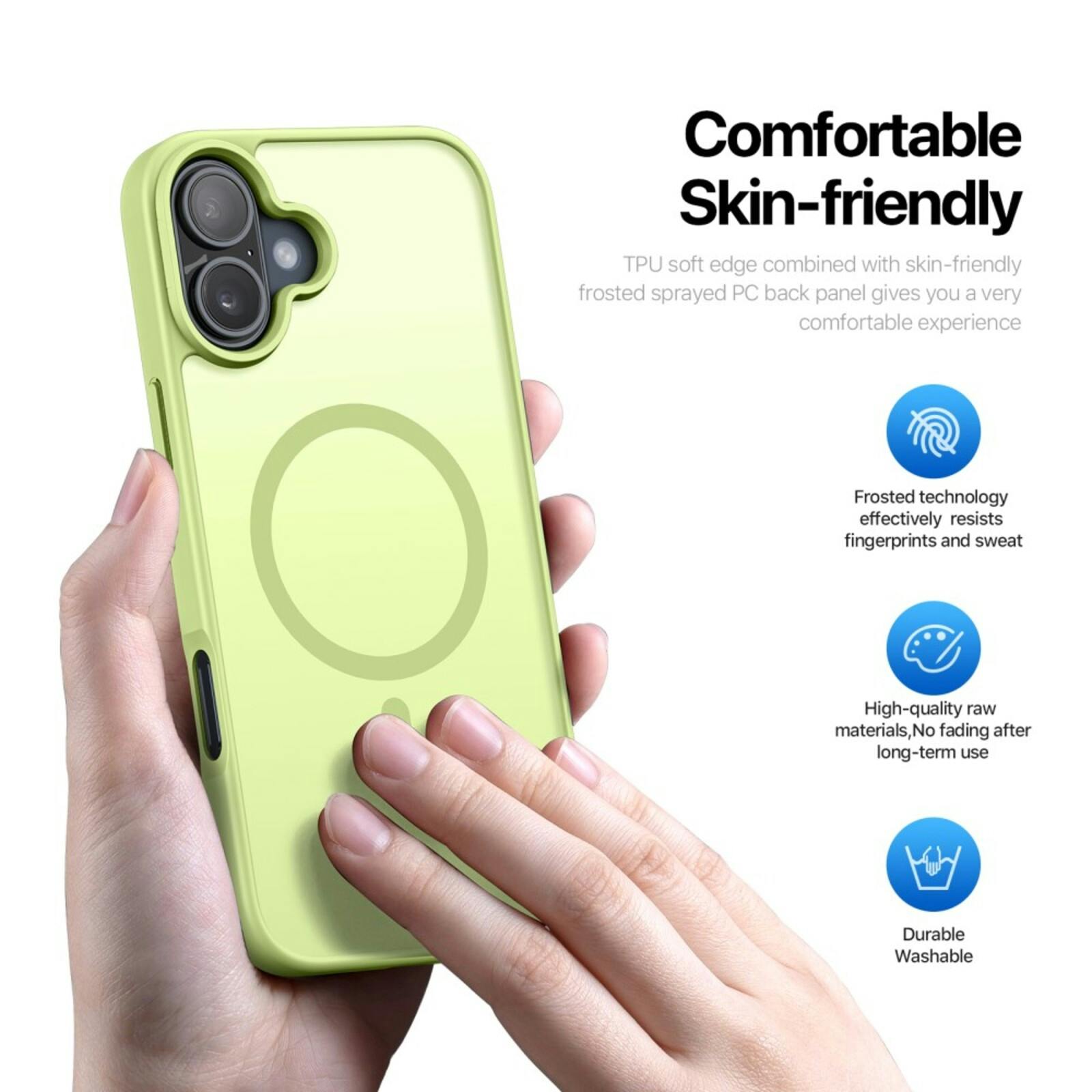 DUX DUCIS iPhone 16 Mat MagSafe Hoesje Groen