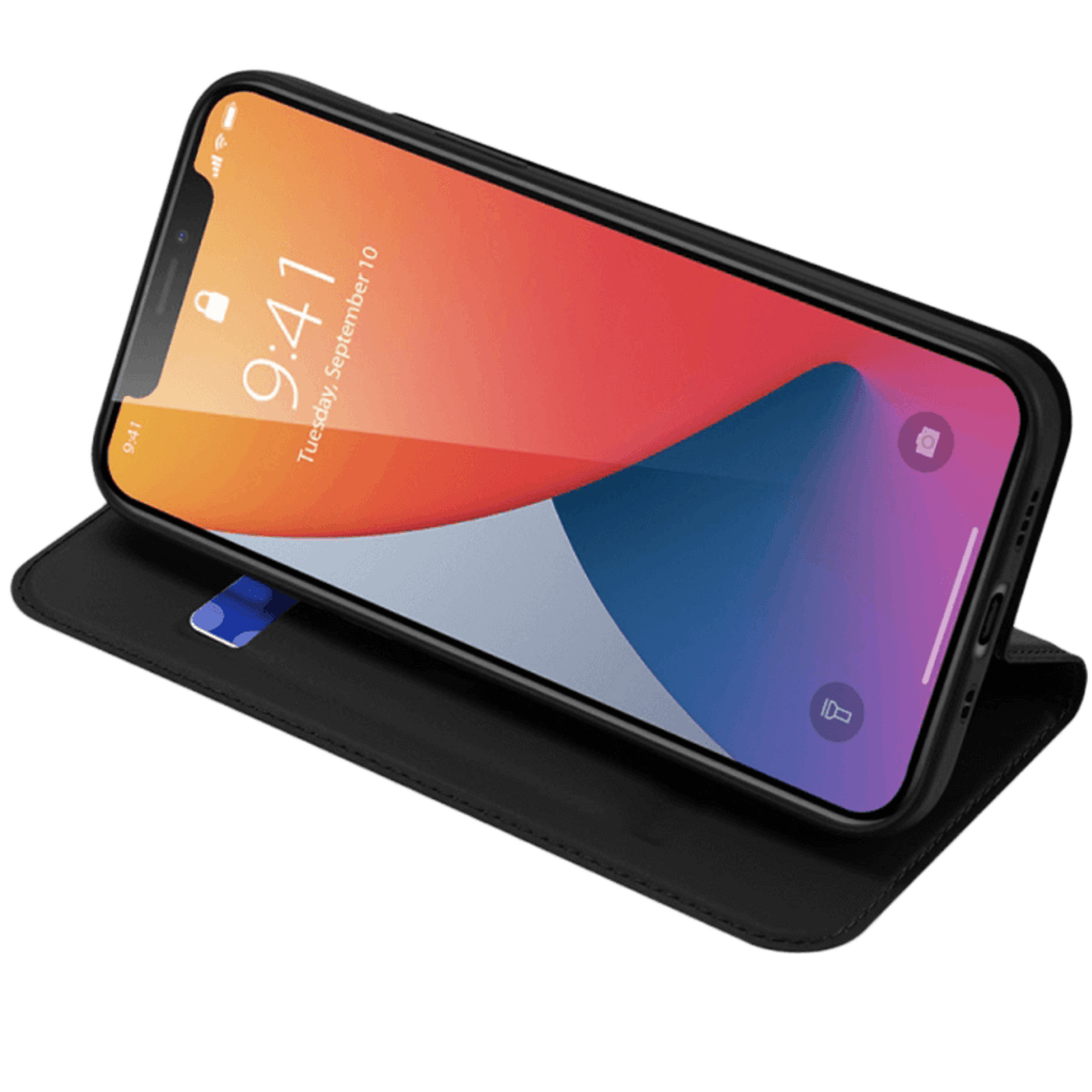 DUX DUCIS iPhone 12 Pro Max Skin Pro Flip Case Hoesje Zwart