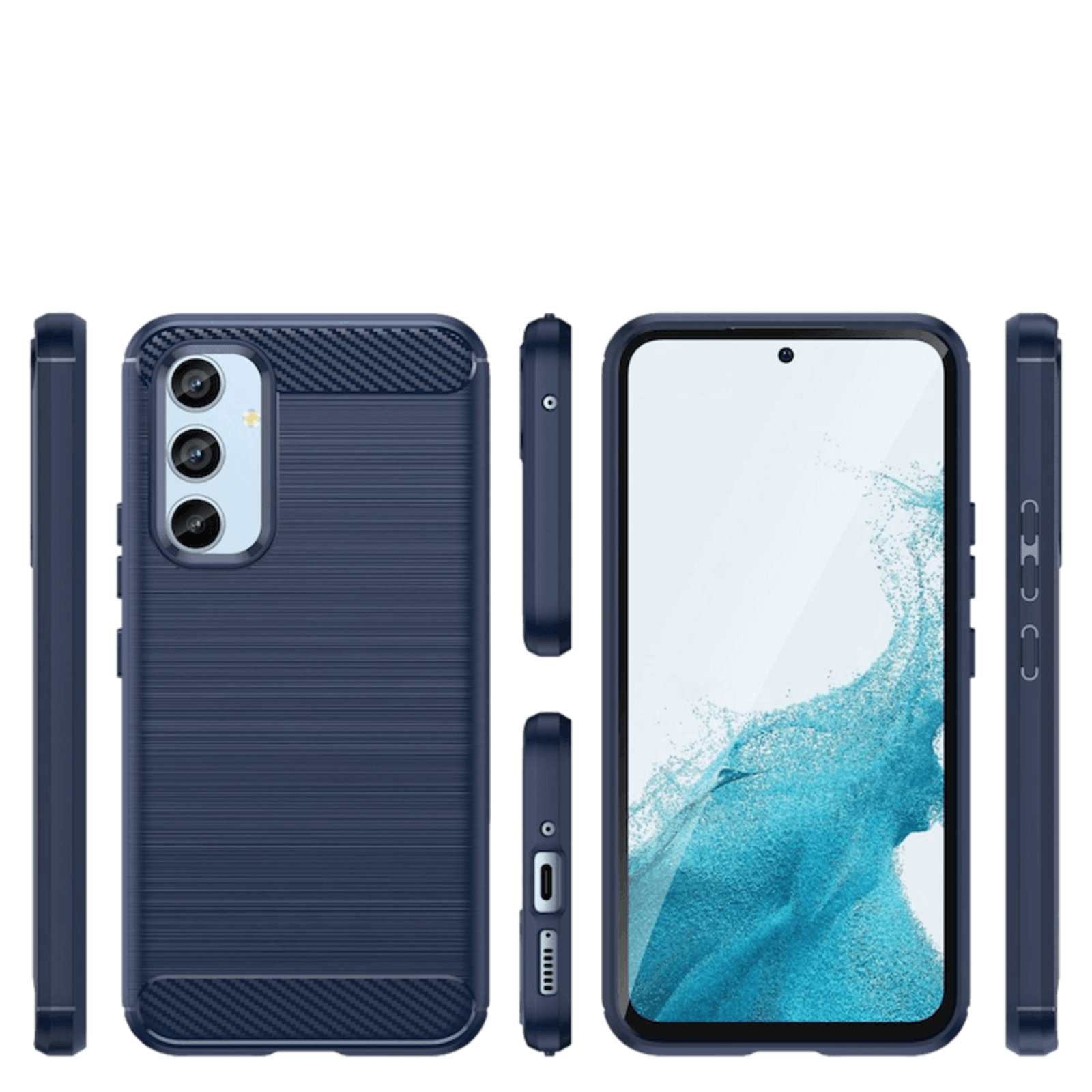 Mocaa Samsung Galaxy A54 Schokbestendig Hoesje Blauw