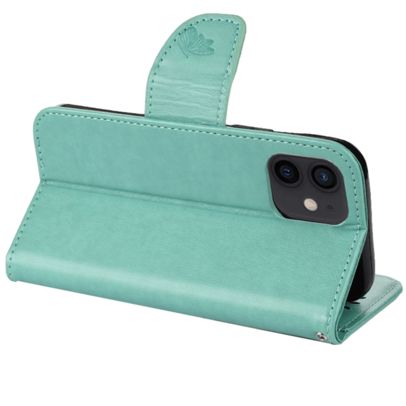 Mocaa iPhone 12 Mini Booklet Hoesje Groen