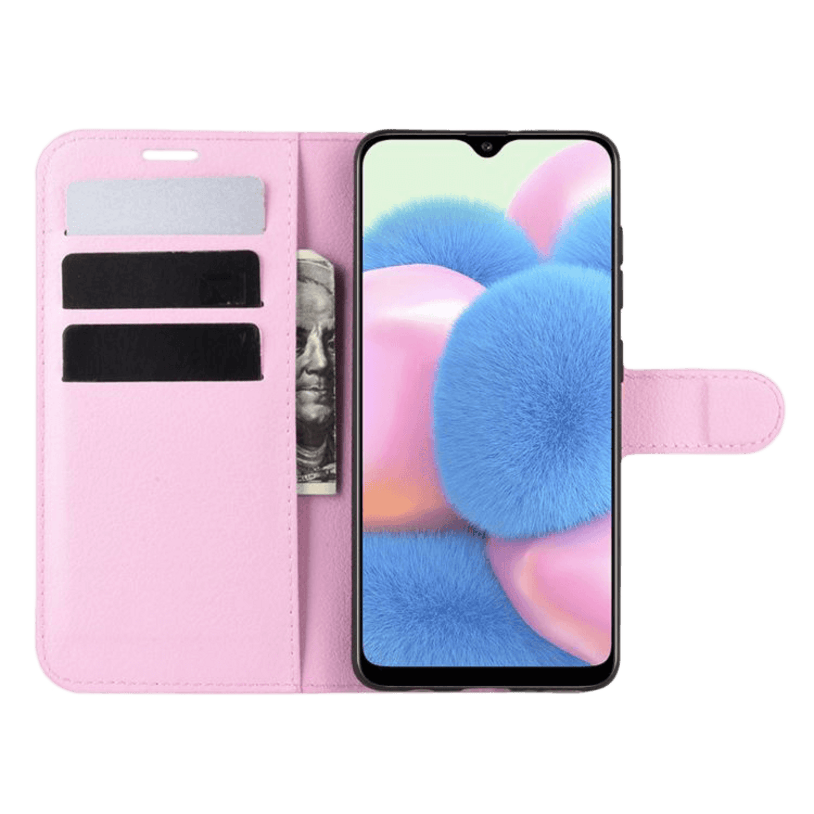 Mocaa Samsung Galaxy A41 Portemonnee Hoesje Pasjes Roze