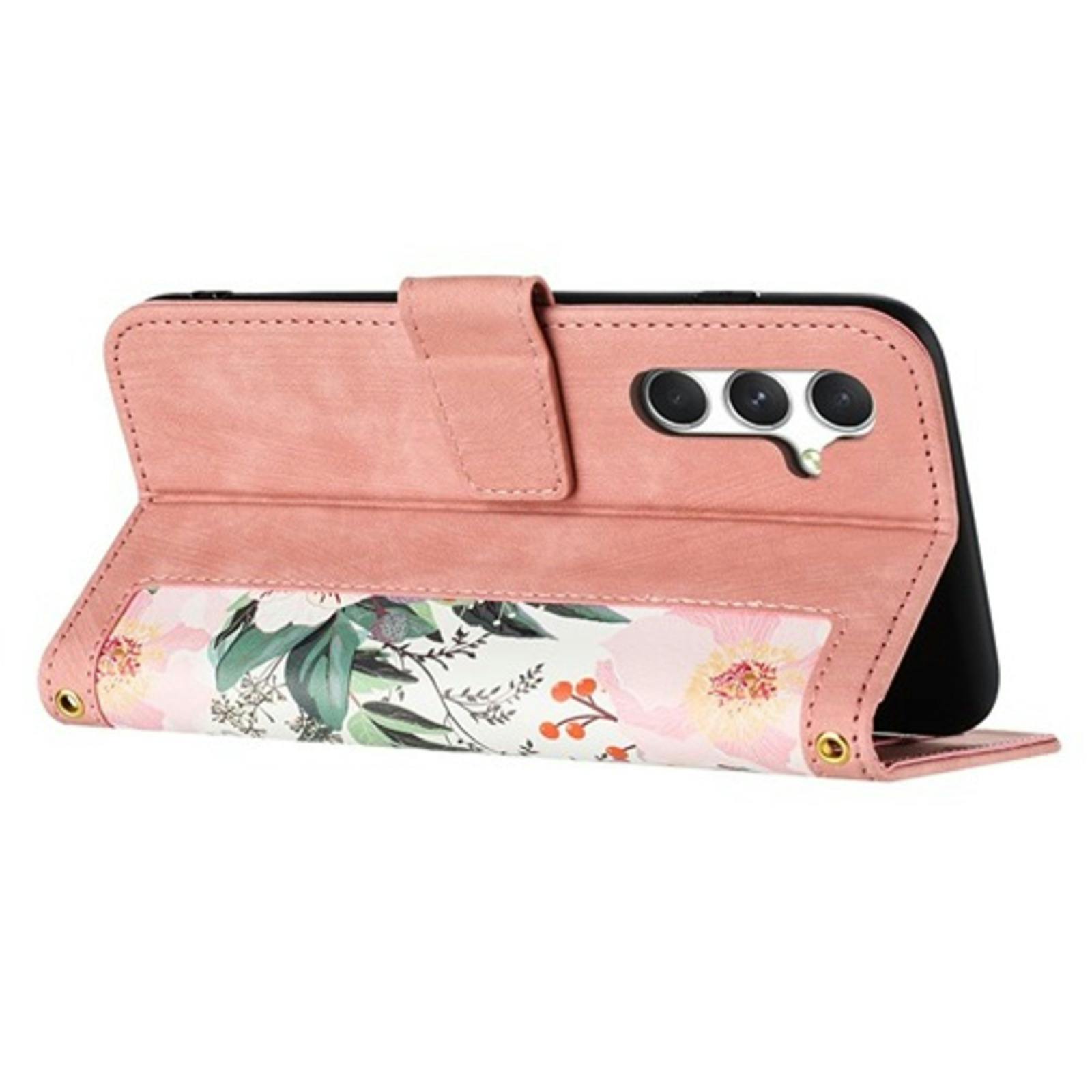 Mocaa Samsung A56 Floral Series Bookcase Roze