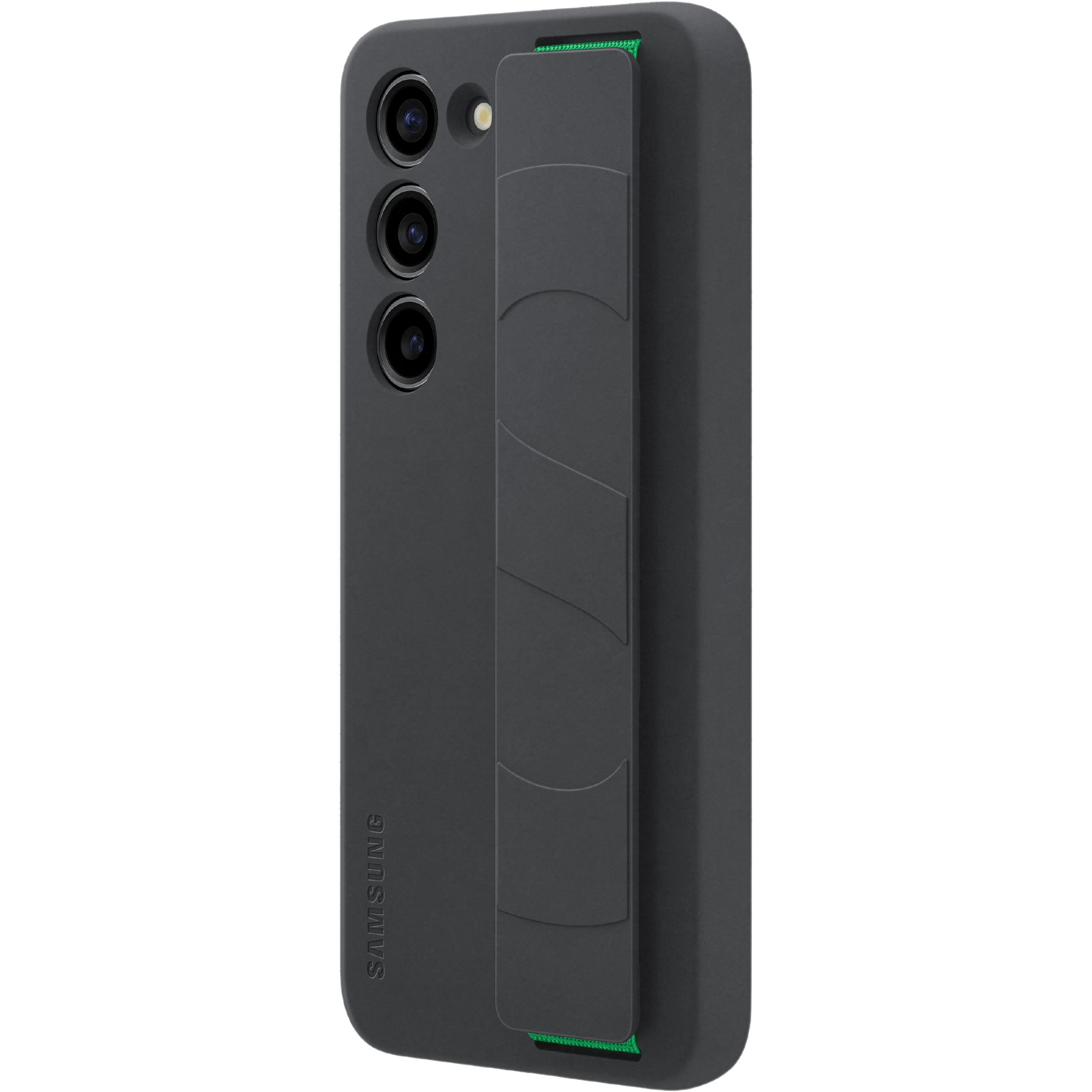 Samsung Galaxy S23 Siliconen Hoesje met Band Zwart