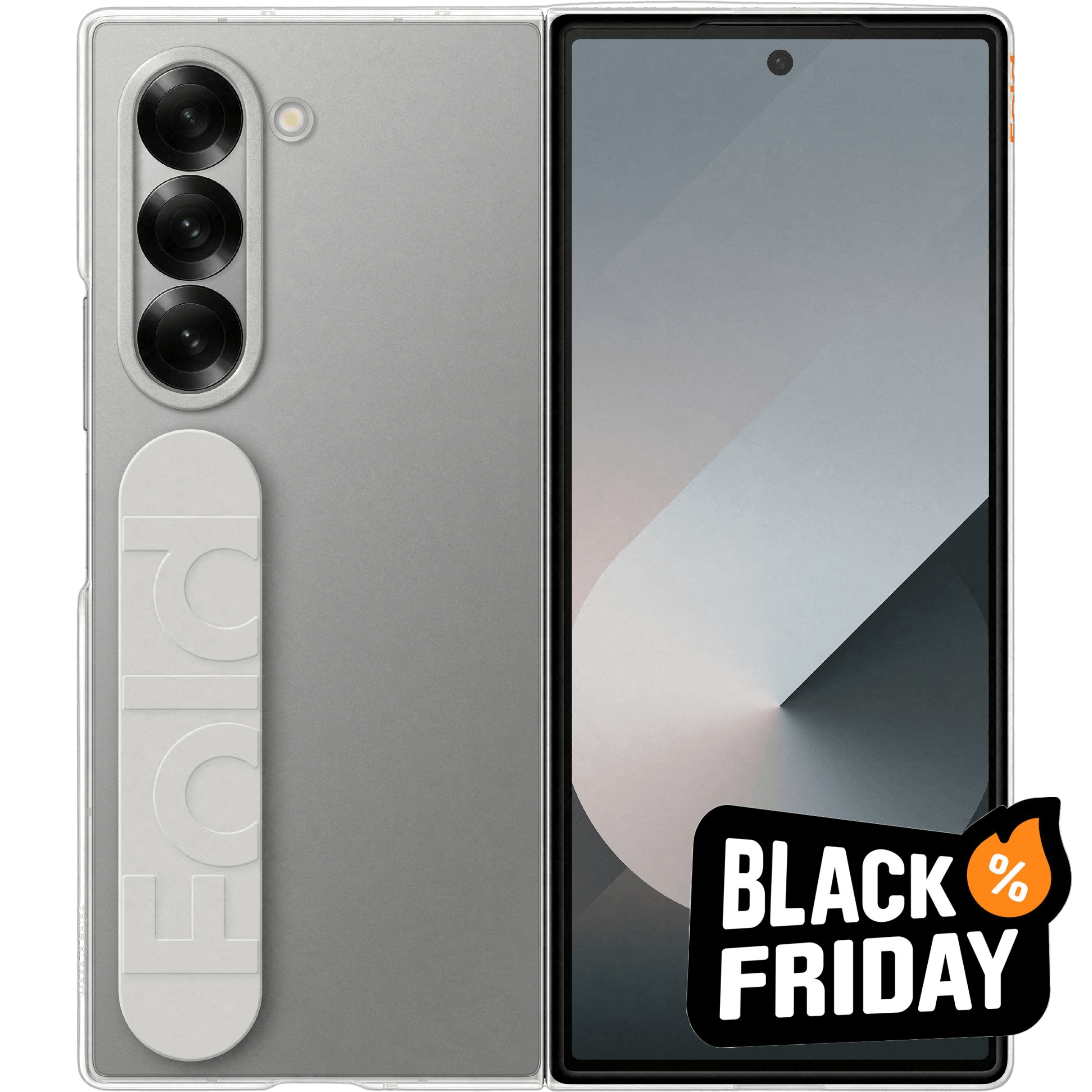 Samsung Galaxy Z Fold6 Siliconen Grip Hoesje Transparant