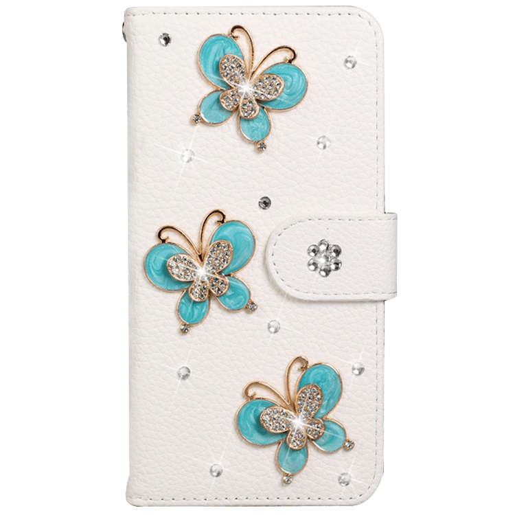 Mocaa Huawei Mate 20 Lite Bling Bookcase Hoesje Vlinders Wit