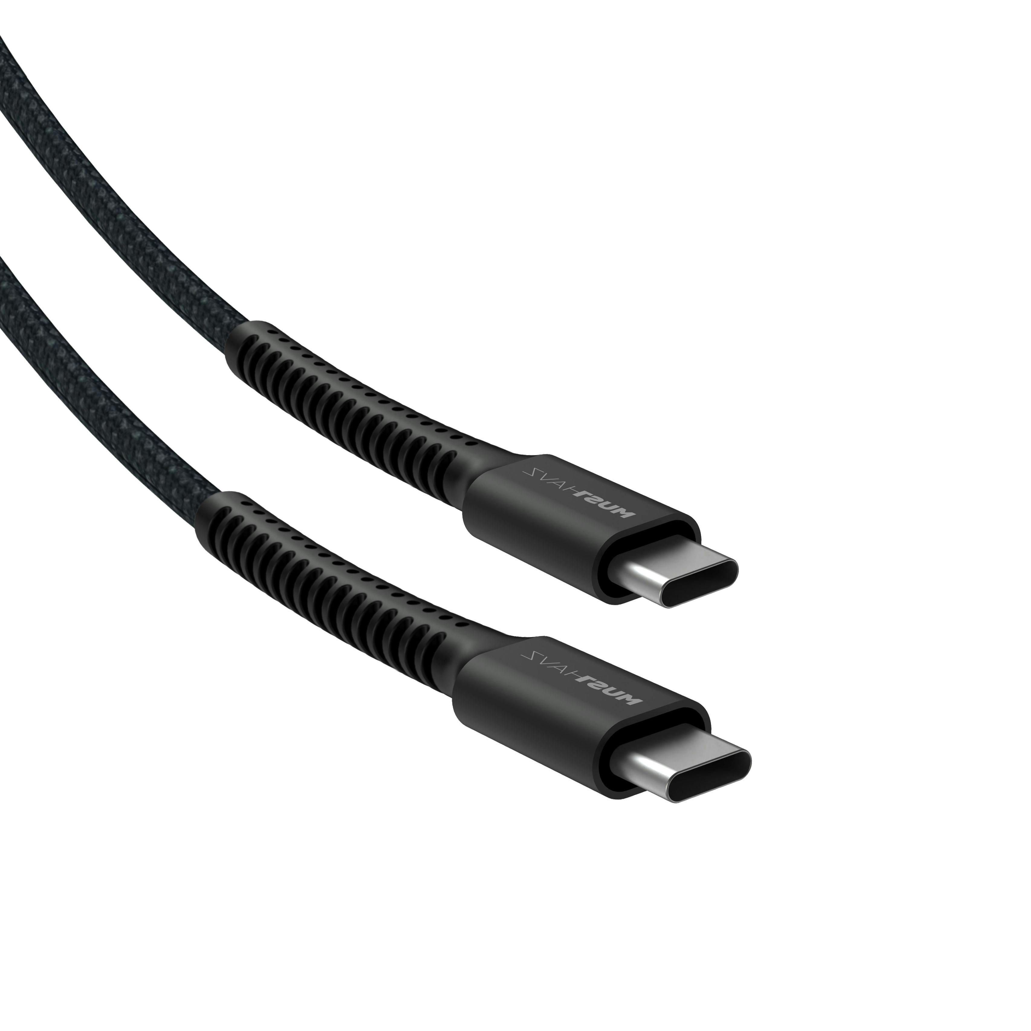 Musthavz Unbreakable Kevlar Cable USB-C to USB-C Zwart 1m
