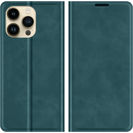 Just in Case iPhone 15 Pro Max Magnetisch Portemonnee Hoesje Groen - Voorkant & achterkant