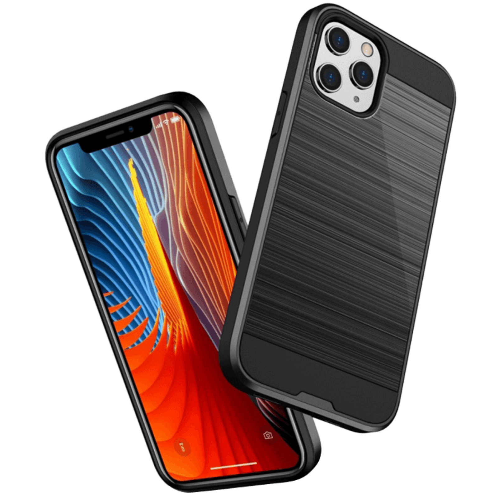 CaseBody iPhone 12 Pro Max Stevig Dual Layer Beschermhoesje Zwart