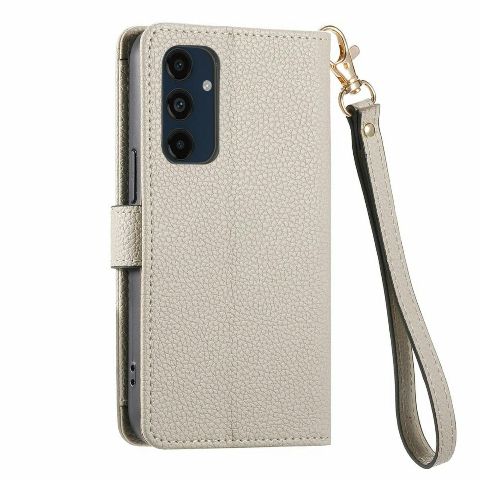 Mocaa Samsung Galaxy A16 Love Heart Wallet Hoesje Grijs