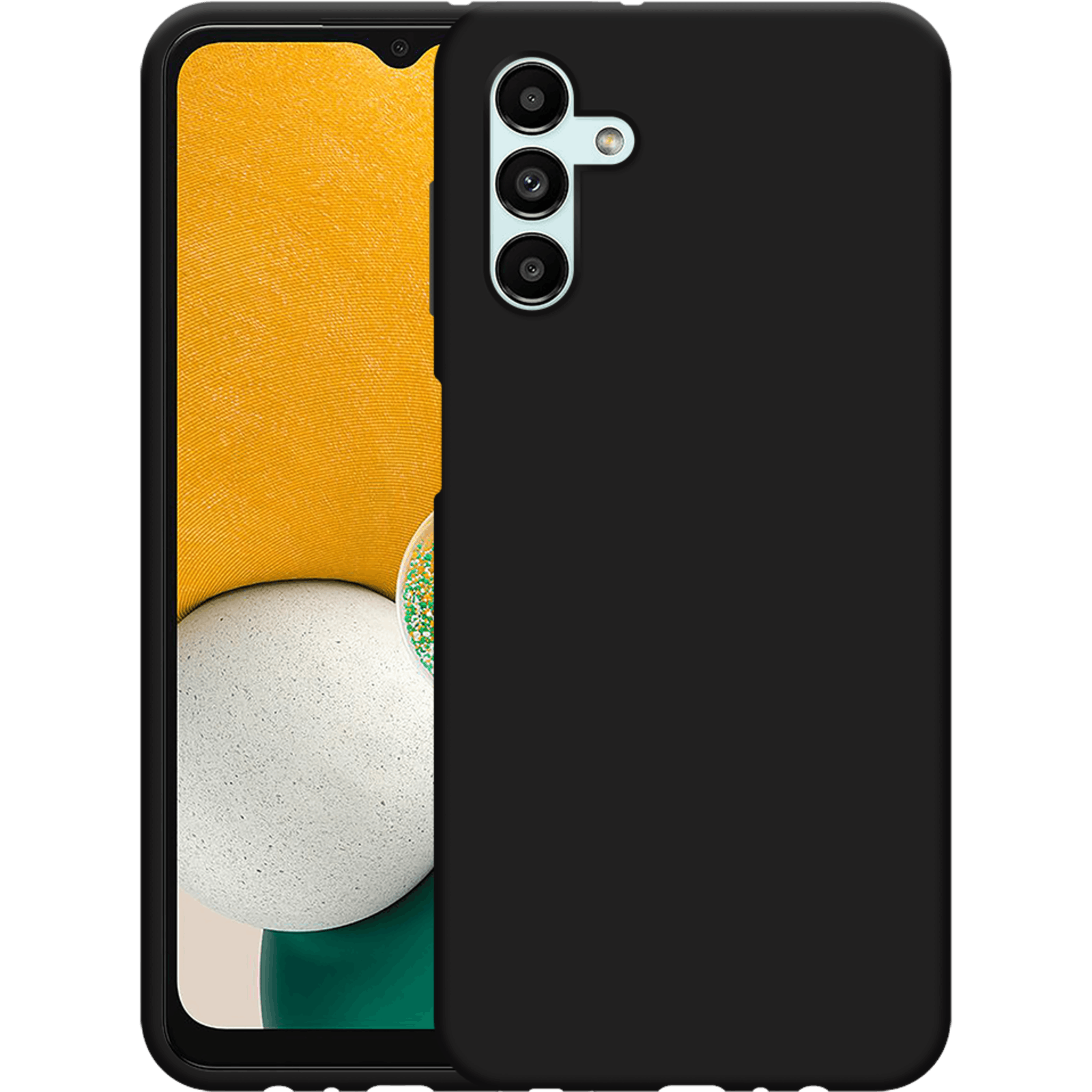 Just in Case Galaxy A13 5G TPU Hoesje Zwart - Voorkant