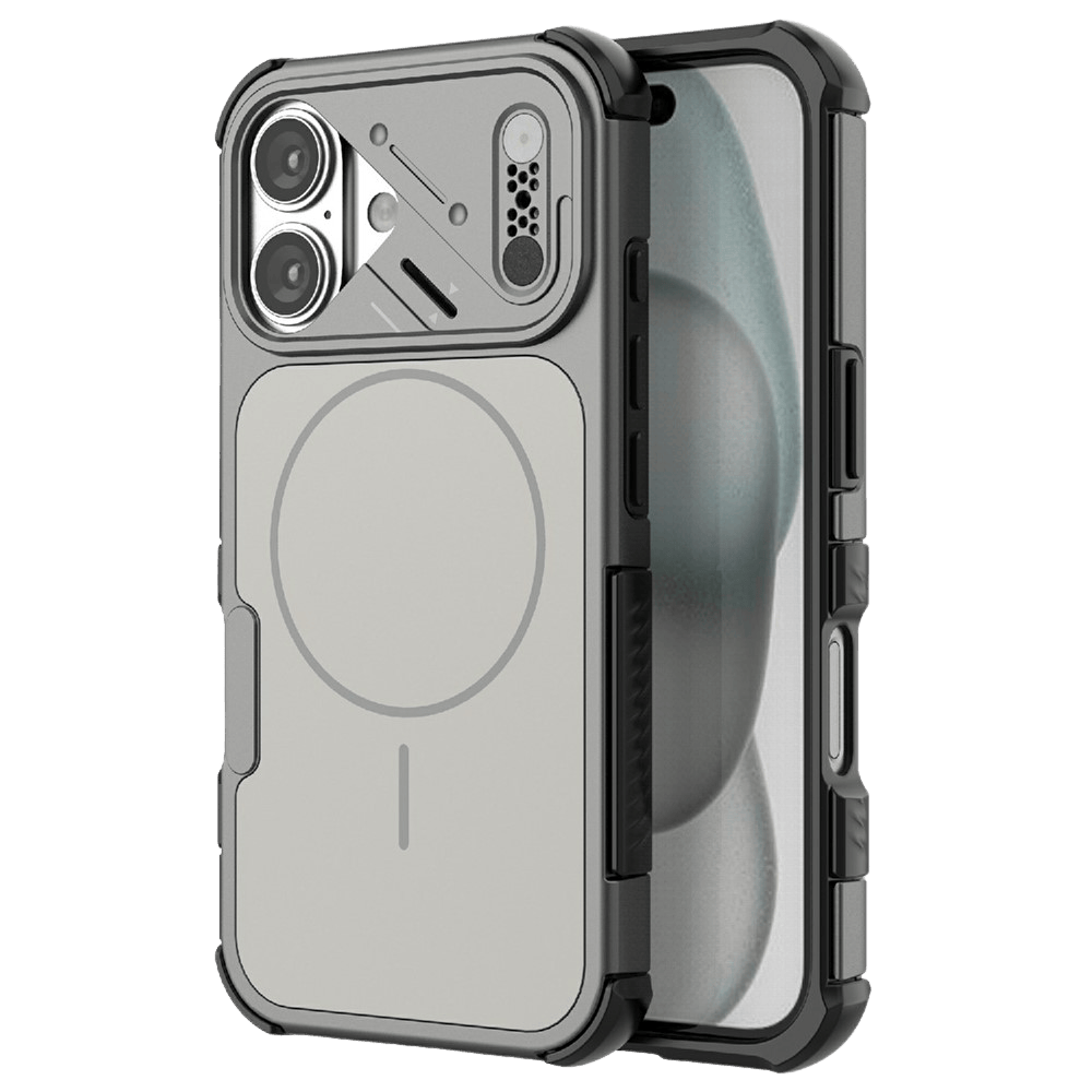 CaseBody Apple iPhone 16 Shockproof MagSafe Back Cover Grijs