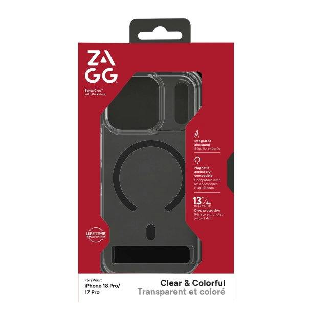ZAGG iPhone 17 Pro / 18 Pro Santa Cruz MagSafe Hoesje met Kickstand Zwart