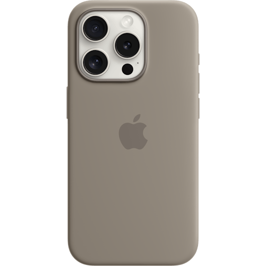 Apple iPhone 15 Pro MagSafe Siliconen Hoesje Bruin - Voorkant
