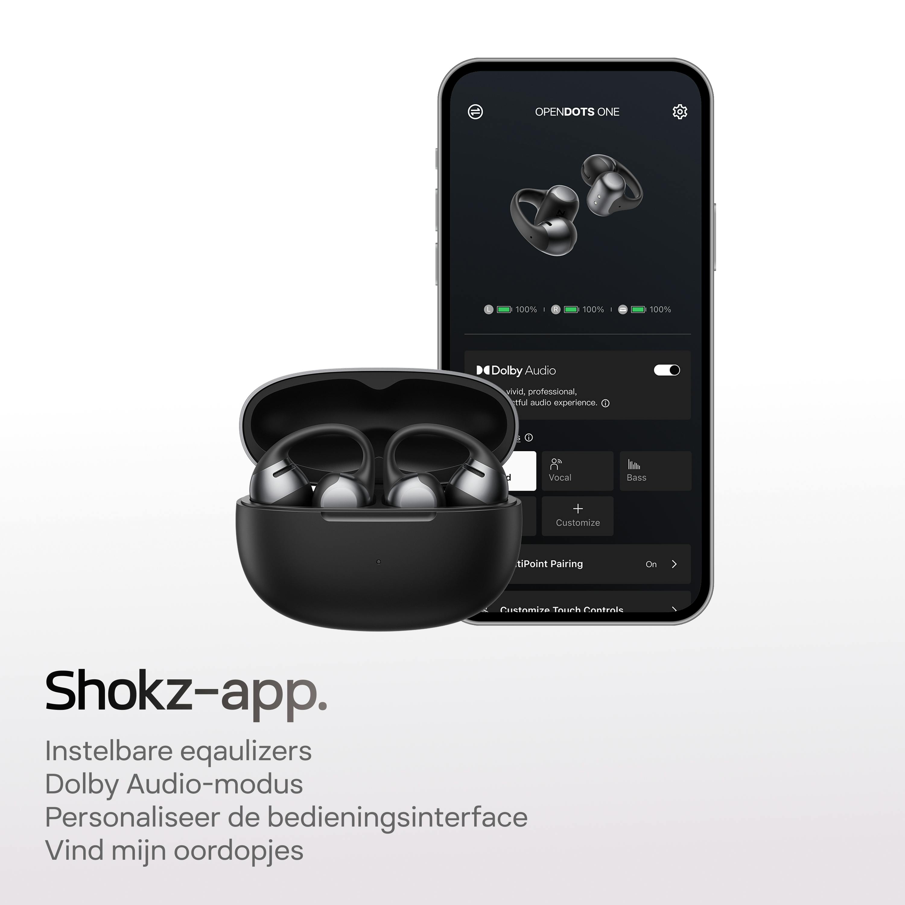 Shokz OpenDots ONE Zwart