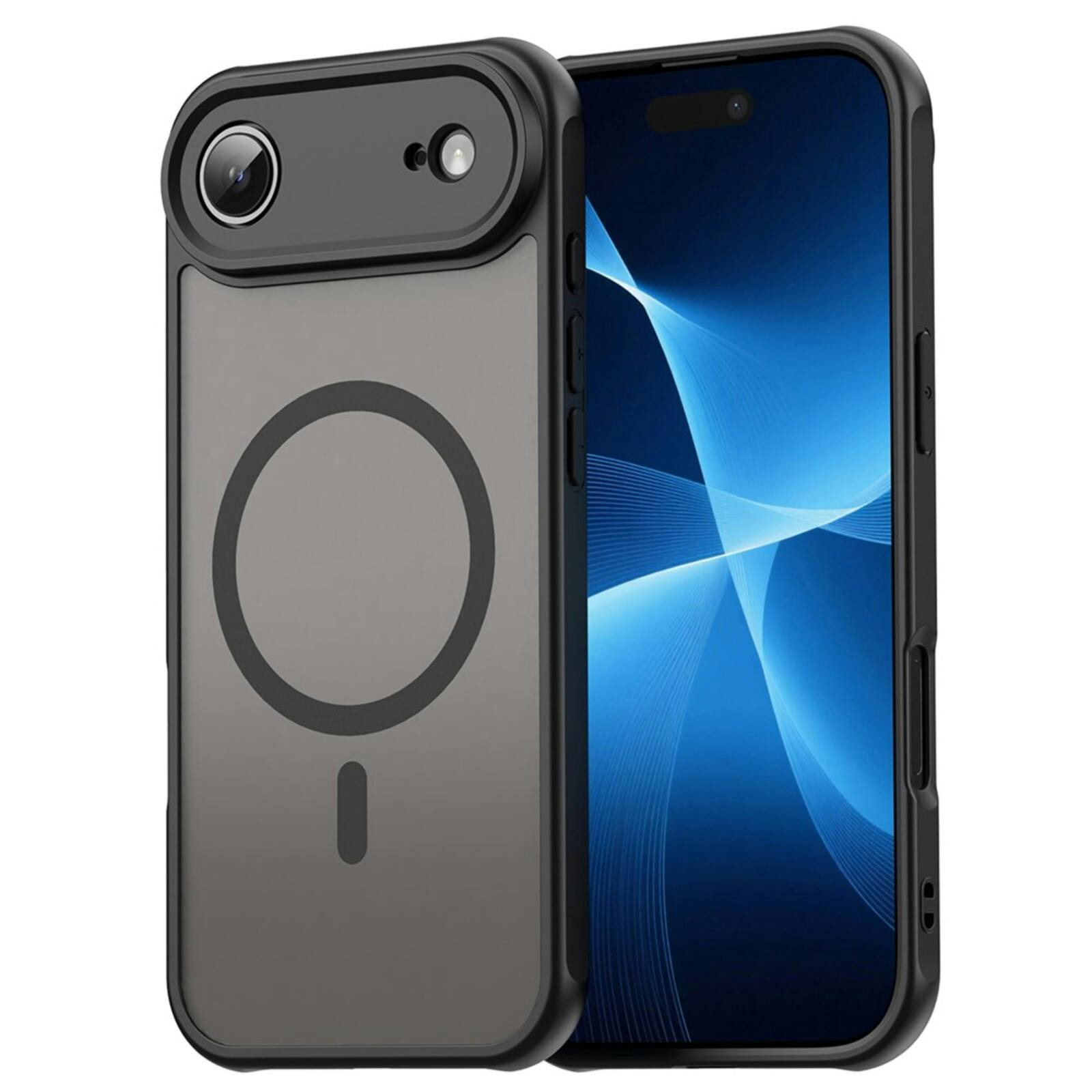 Mocaa Apple iPhone 17 Air Slim Anti-Shock MagSafe Hoesje Zwart