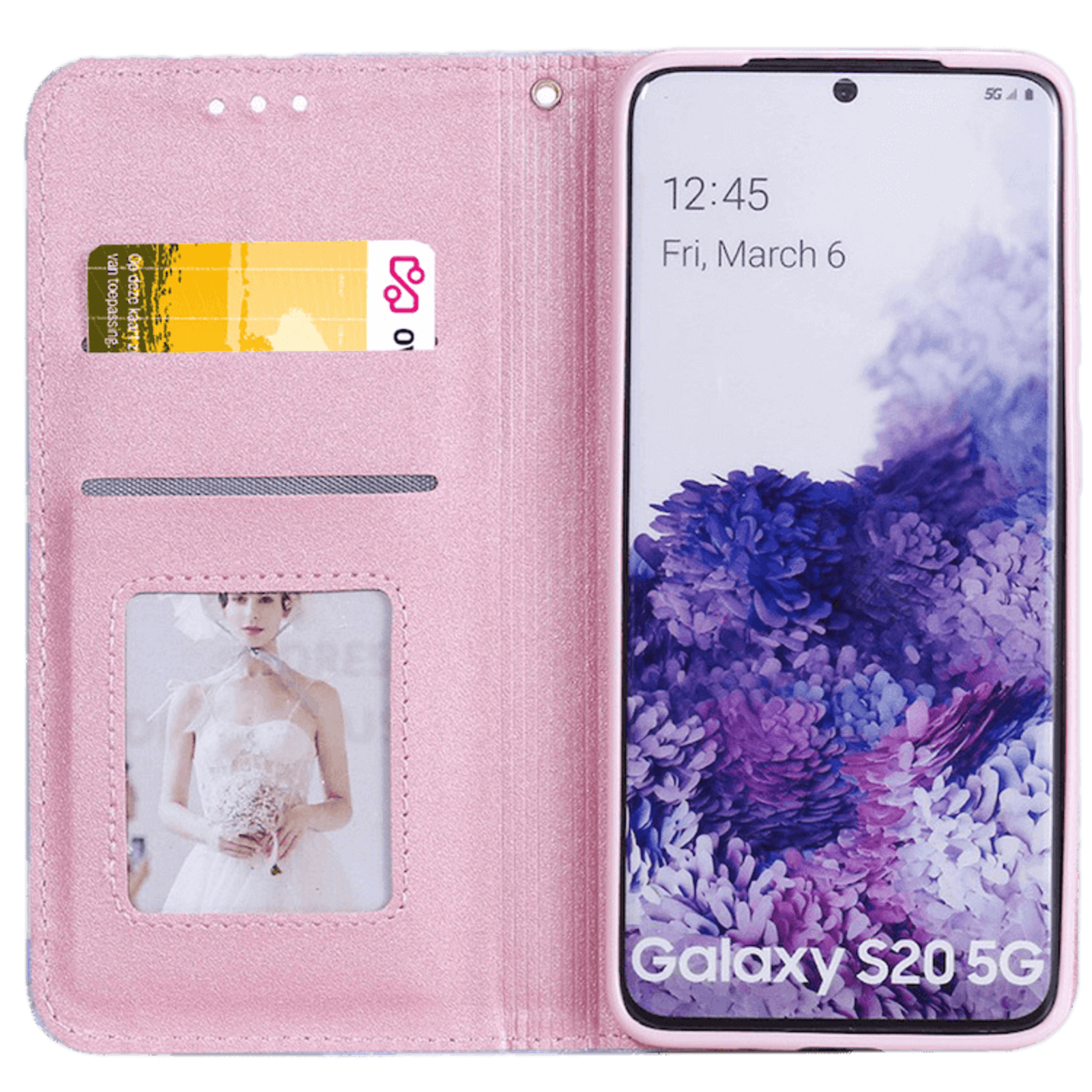 Comfycase Samsung Galaxy S20 Daisy Hoesje Blauw