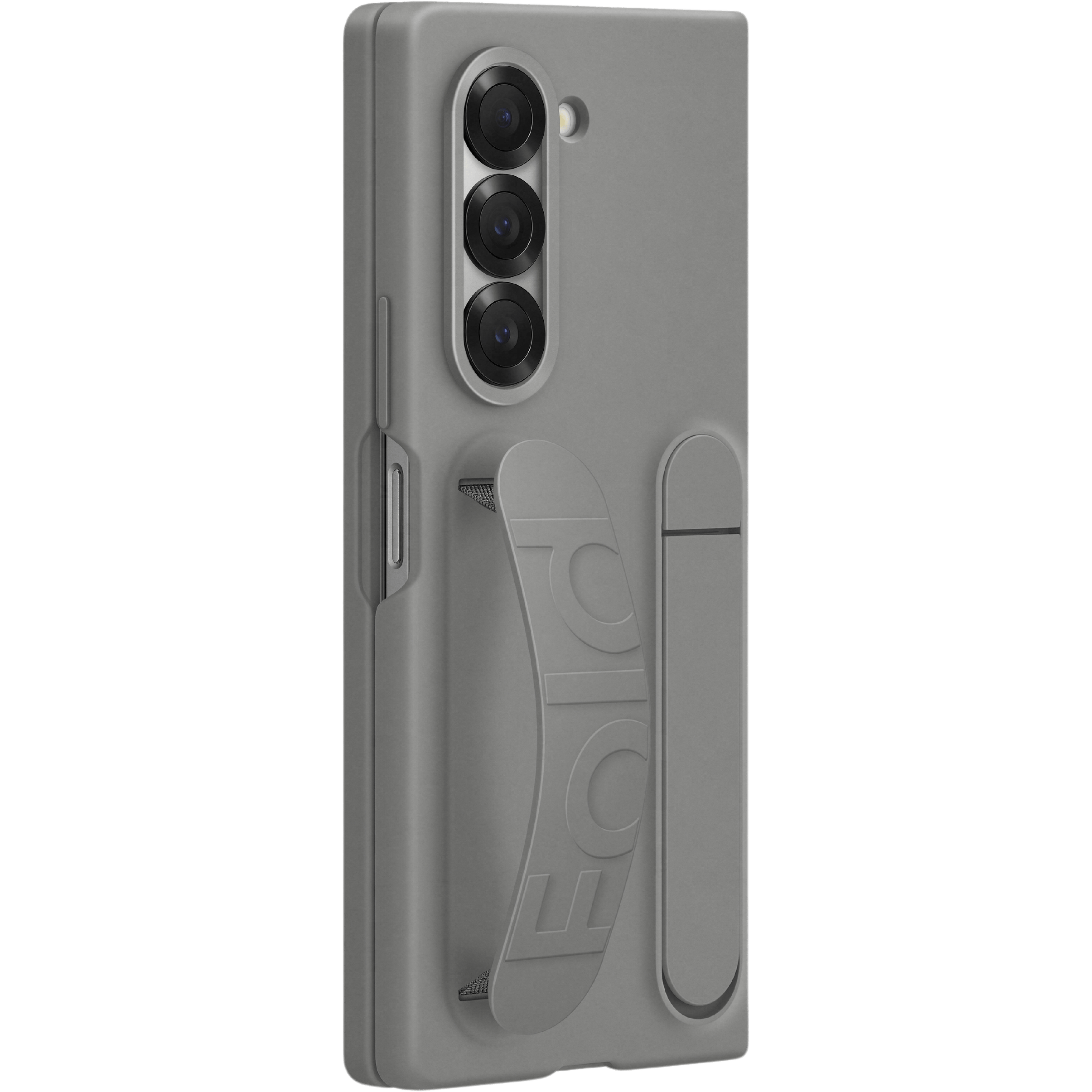 Samsung Galaxy Z Fold6 Siliconen Grip Hoesje Grijs - Achterkant