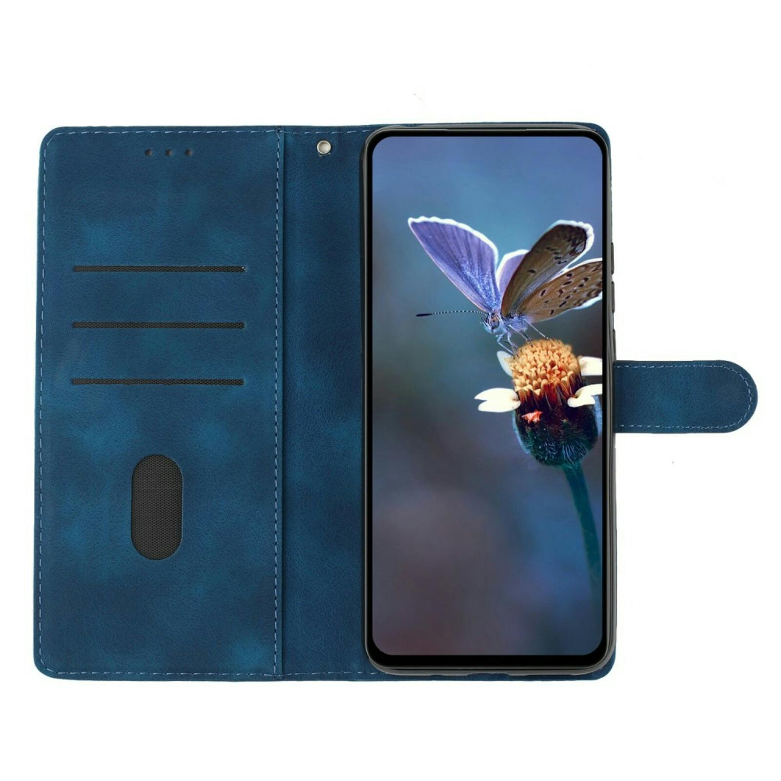 Comfycase Samsung Galaxy A16 Zacht Boek Hoesje met Gravure Blauw