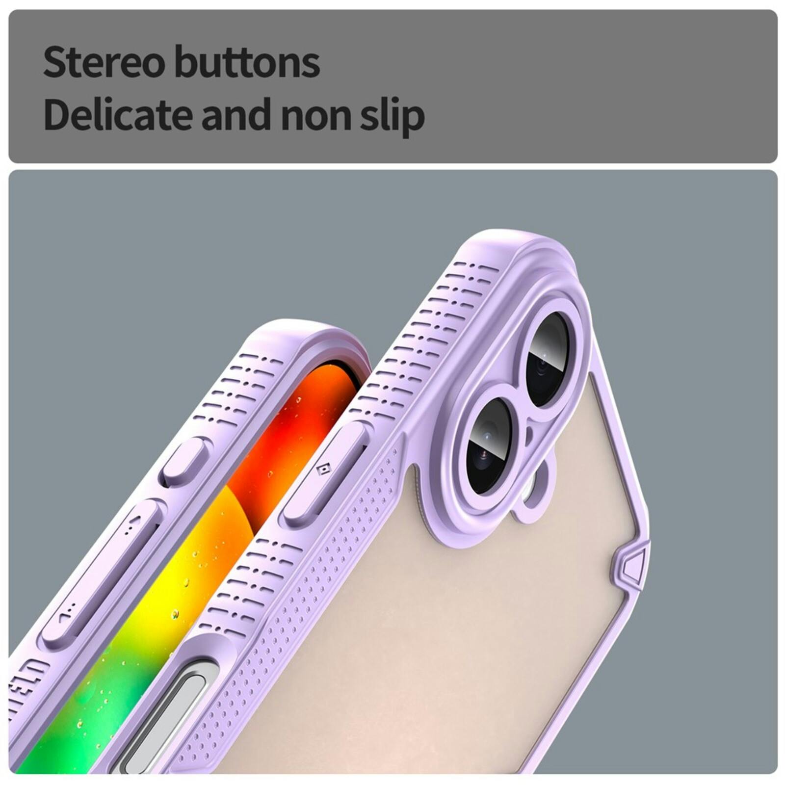 Mocaa Apple iPhone 17 Lichtgewicht Rugged Hoesje Paars