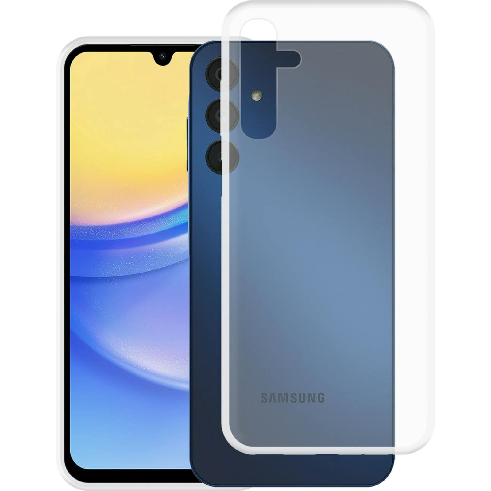 Just in Case Galaxy A15 TPU Hoesje Met Draagkoord Transparant