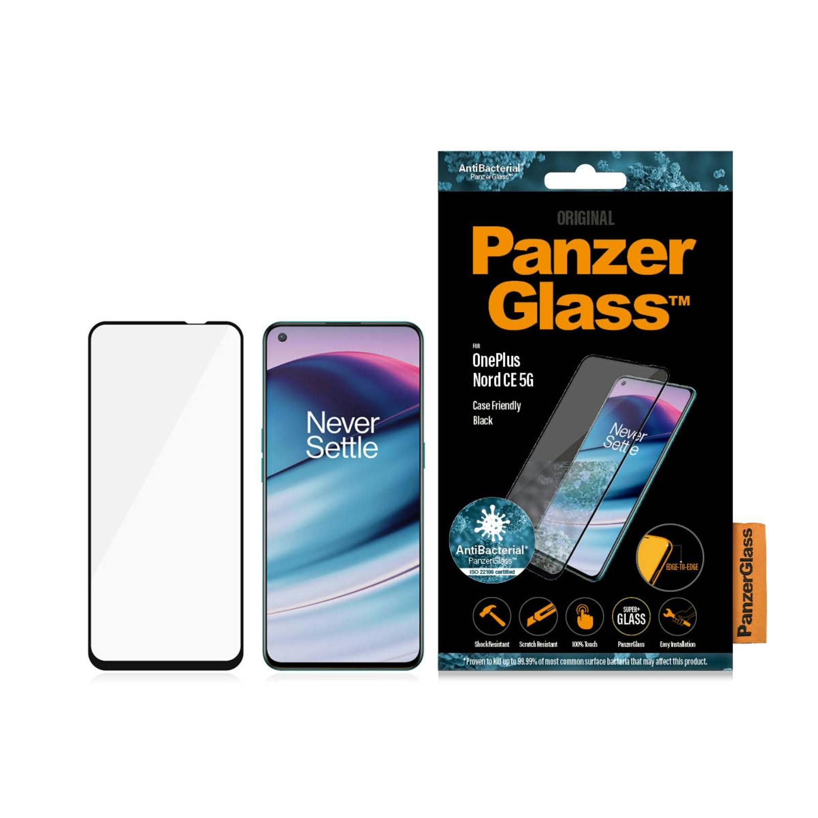 PanzerGlass OnePlus Nord CE Screenprotector Standaard